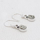 925 Starling Silver Pyrite Druzy Earring