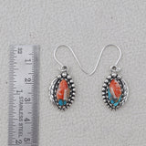 Natural Mexican Turquoise Silver Earrings