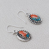 Natural Mexican Turquoise Silver Earrings