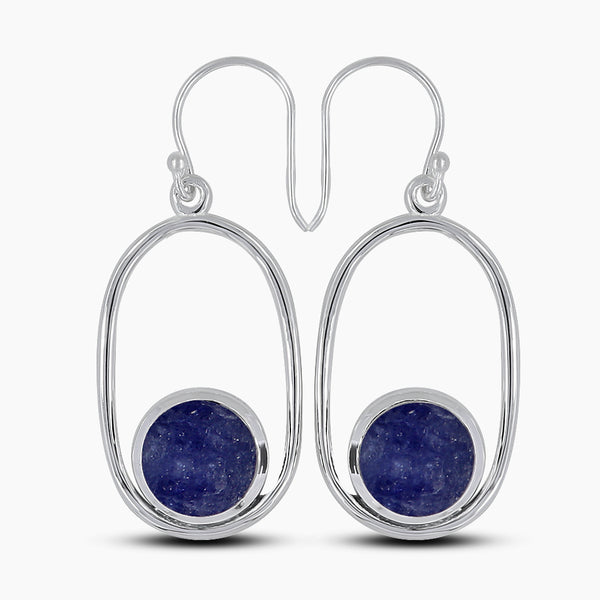 Black Tourmaline Silver Earrings