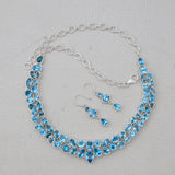 Blue Topaz Silver Necklace