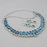 Blue Topaz Silver Necklace