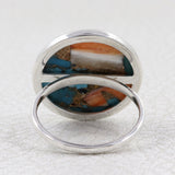 Turquoise Spiny Oyster Silver Ring