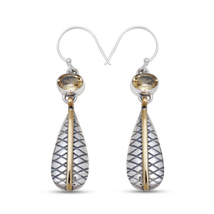 925 Sterling Silver Citrine Earrings