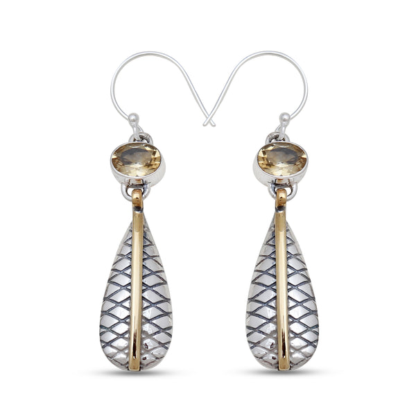 925 Sterling Silver Citrine Earrings