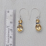 925 Starling Silver Citrine Earring