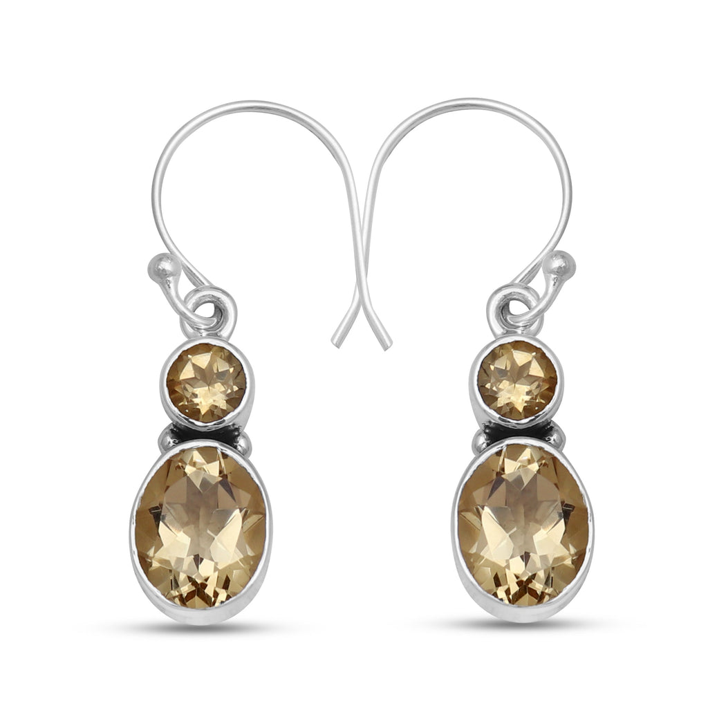 925 Sterling Silver Citrine Earrings