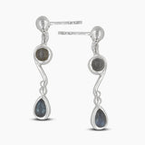 Larimar Silver Earrings