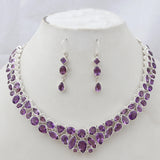 Natural Amethyst Silver Necklace