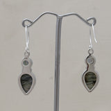 Rainbow Moonstone Silver Earring