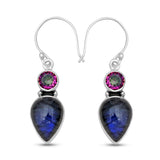 Rainbow Moonstone Silver Earring