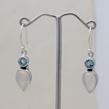 Rainbow Moonstone Silver Earring