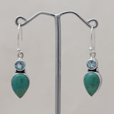 Rainbow Moonstone Silver Earring