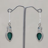 Rainbow Moonstone Silver Earring