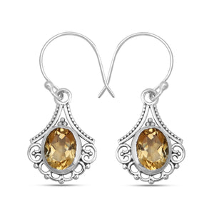 925 Sterling Silver Blue Topaz Earrings