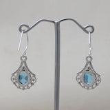 925 Starling Silver Blue Topaz Earring