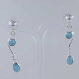 Larimar Silver Earrings