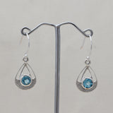 925 Starling Silver Blue Topaz Earring