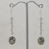 925 Starling Silver Pyrite Earring