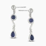 Larimar Silver Earrings