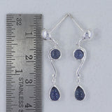 Larimar Silver Earrings