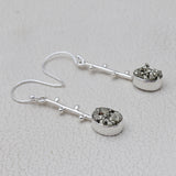 925 Starling Silver Pyrite Earring