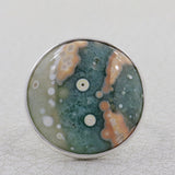 Turquoise Spiny Oyster Silver Ring