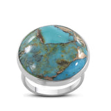 Turquoise Spiny Oyster Silver Ring