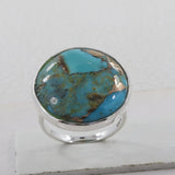 Turquoise Spiny Oyster Silver Ring