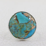 Turquoise Spiny Oyster Silver Ring