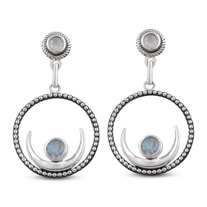 Rainbow Moonstone Jewelry Set 925 Sterling Silver