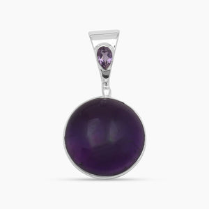 925 Silver Amethyst Cabochon Pendants