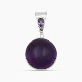 925 Silver Amethyst Cabochon Pendants