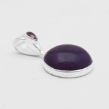 925 Silver Amethyst Cabochon Pendants