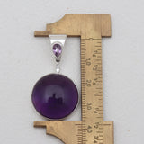925 Silver Amethyst Cabochon Pendants
