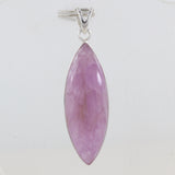 Large kunzite Gemstone Plain 925 Silver Pendant