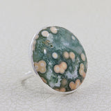 Ocean Jasper Statement Silver Ring