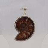 Unique Ammonite Fossil Jewelry Set 925 Sterling Silver