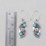 Mexican Turquoise Silver Earrings