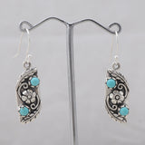 Mexican Turquoise Silver Earrings