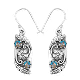 Mexican Turquoise Silver Earrings