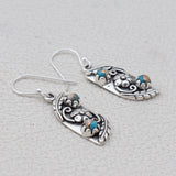 Mexican Turquoise Silver Earrings