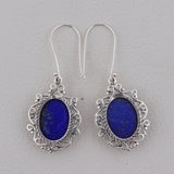 Natural Lapis lazuli Jewelry Set 925 Sterling Silver