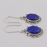 Natural Lapis lazuli Jewelry Set 925 Sterling Silver