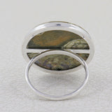 Ocean Jasper Statement Silver Ring