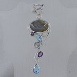 925 Sterling Silver Labradorite Pendant