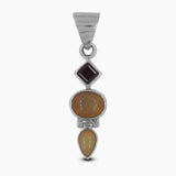 925 Silver Ethiopian Opal & Garnet Pendants