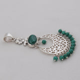 Beautiful Malachite Jewelry Set Pendant & Earring 925 Sterling Silver