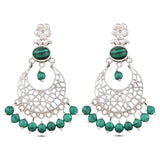 Beautiful Malachite Jewelry Set Pendant & Earring 925 Sterling Silver