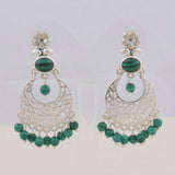 Beautiful Malachite Jewelry Set Pendant & Earring 925 Sterling Silver